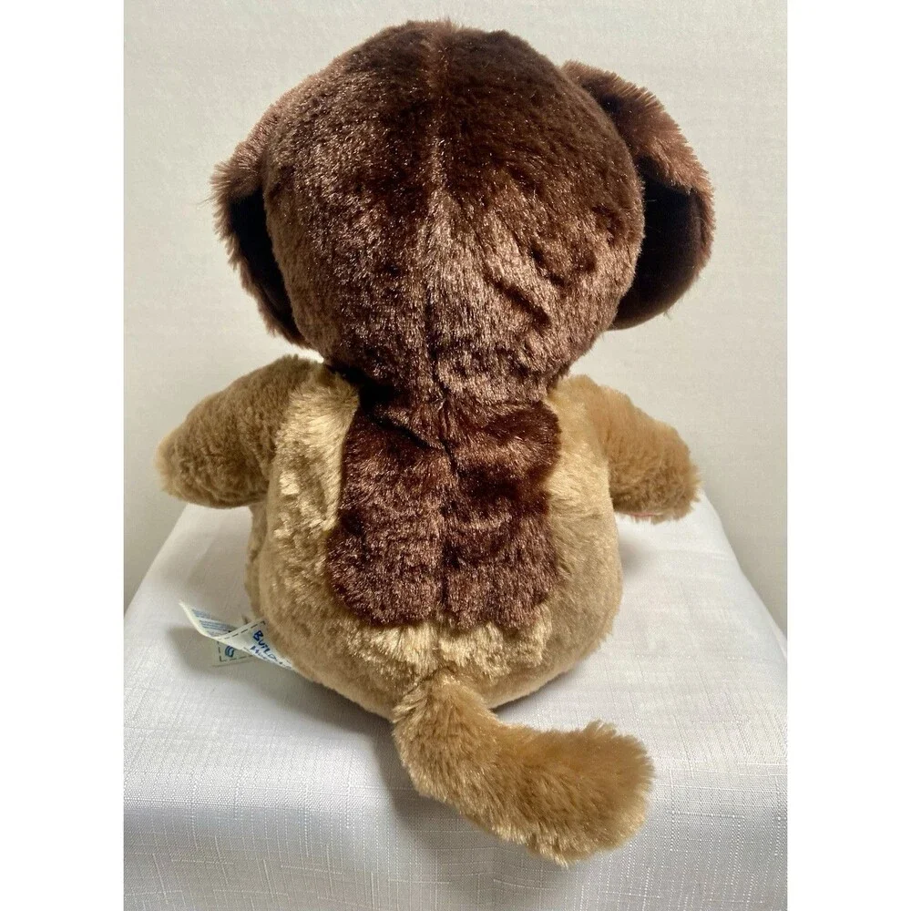 Build a Bear Puppy Dog Dark and Light Brown BAB Black Nose and Eyes 11 Inch